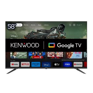 Televisor KENWOOD 58" Ultra HD, Google Tv, Chromecast integrado, HDR10, Dolby Vision-Atmos, Bluetooth